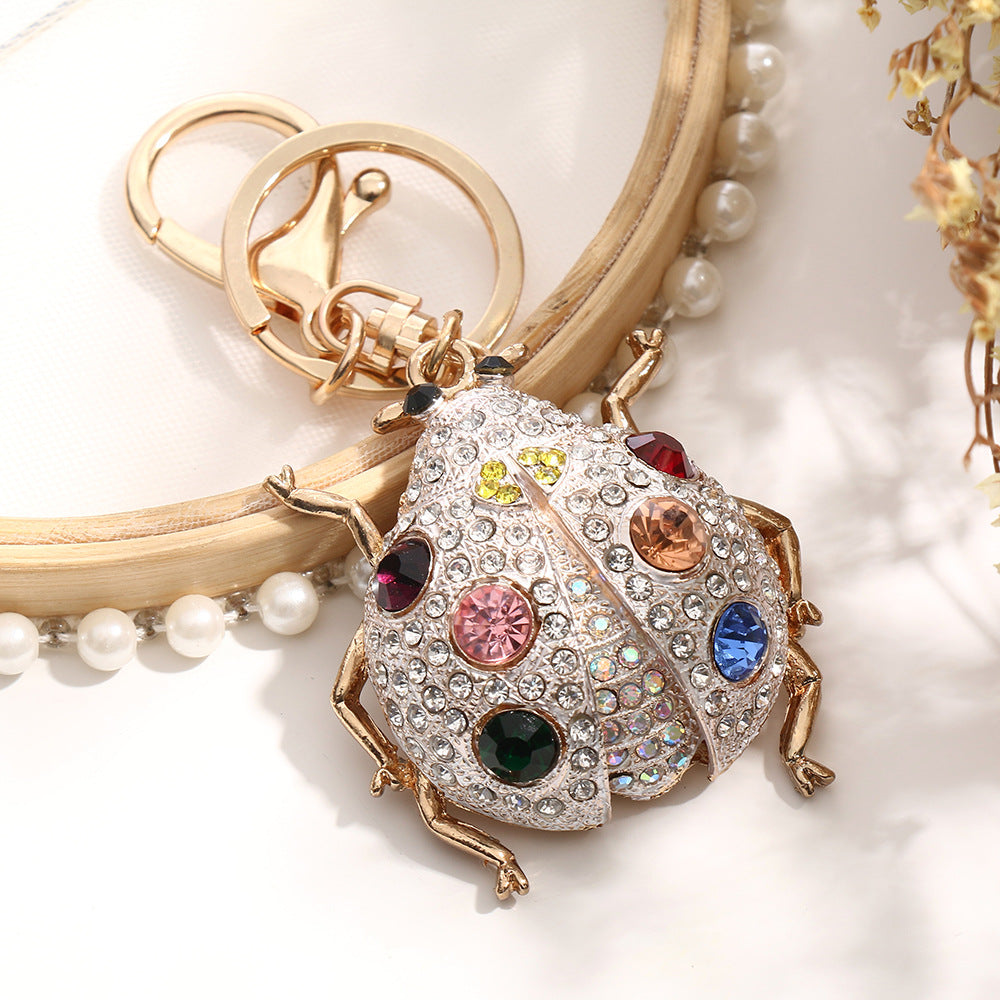 Wholesale Diamond Beetle Alloy Keychains